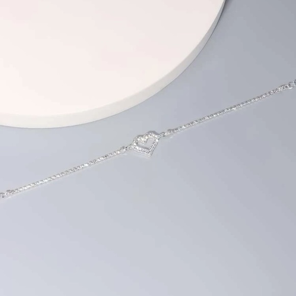 Valentines Day Bracelet Hollow Heart Shiny Chain Bracelet For Your Loved One - Picture 3 of 5